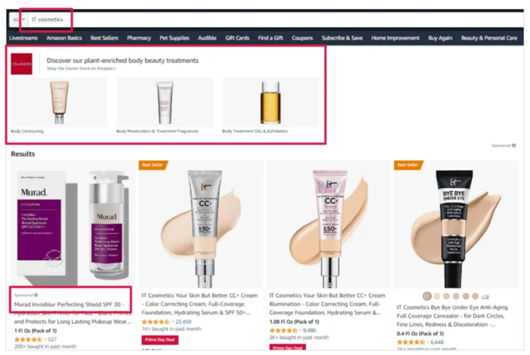 IT Cosmetics, Prime Day'de ABD'de Amazon.com'da Clarins ve Murad tarafından fethediliyor