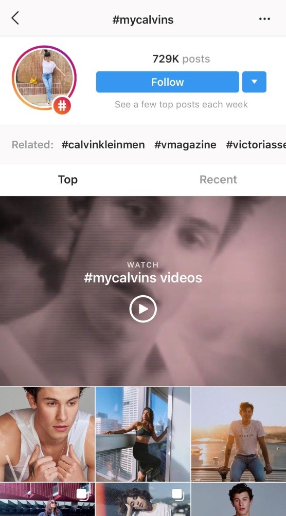 Calvin Klein konkurs hashtag
