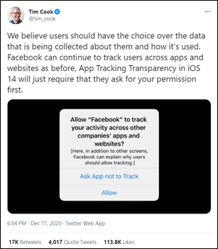 aktualizacja prywatności Apple na Facebooku